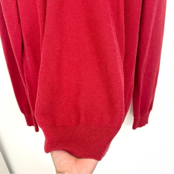 J. Crew 100% Cotton Ribbed Textured Sweater Knitwear Garter Stitch Large - Picture 4 of 8